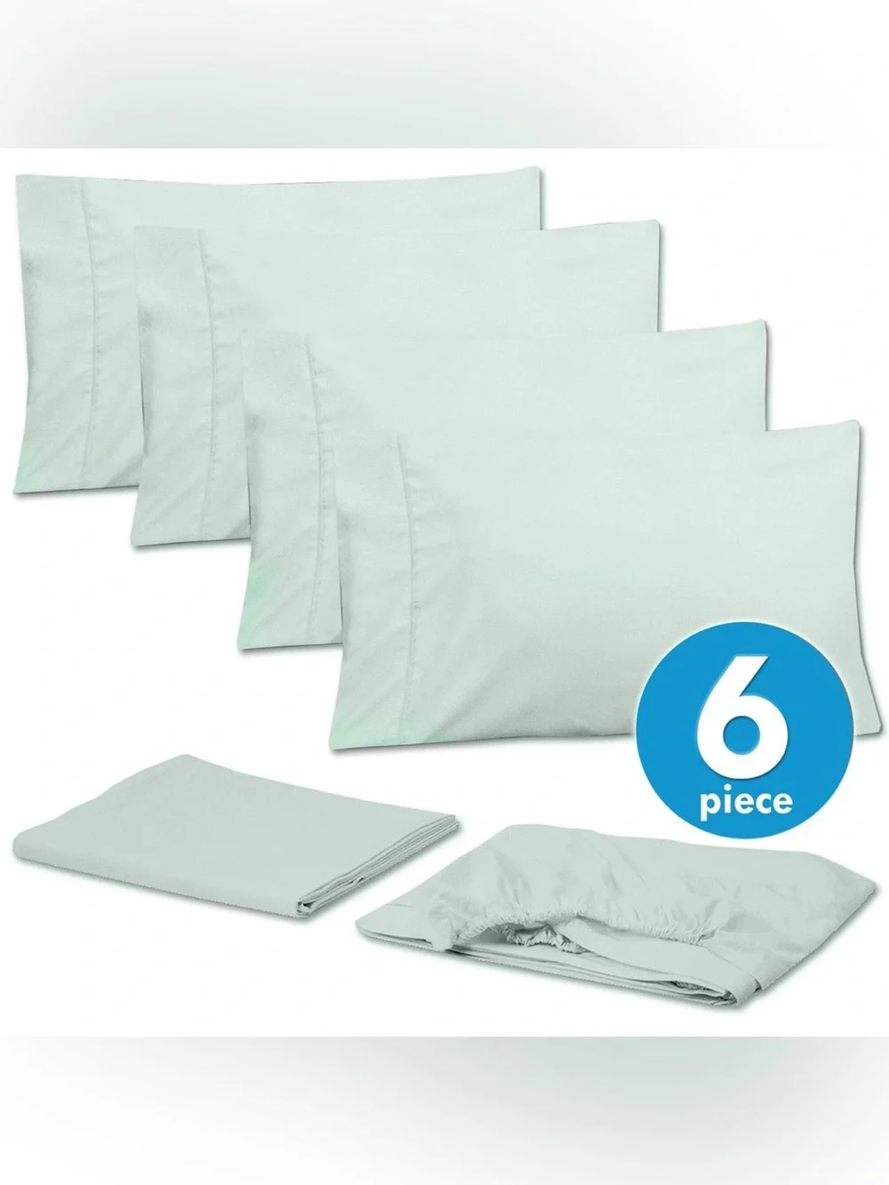 Sweet Home Collection RV Short Queen Microfiber Sheet Set Deep Pocket Green